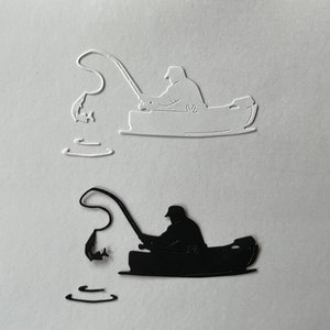 Embellissement de bateau de pêche pour le scrapbooking et la fabrication de cartes