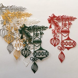 Christmas Die Cut ~ Christmas Card Front Embellishment ~ Christmas Paper Cut Out ~ Christmas Die Cut