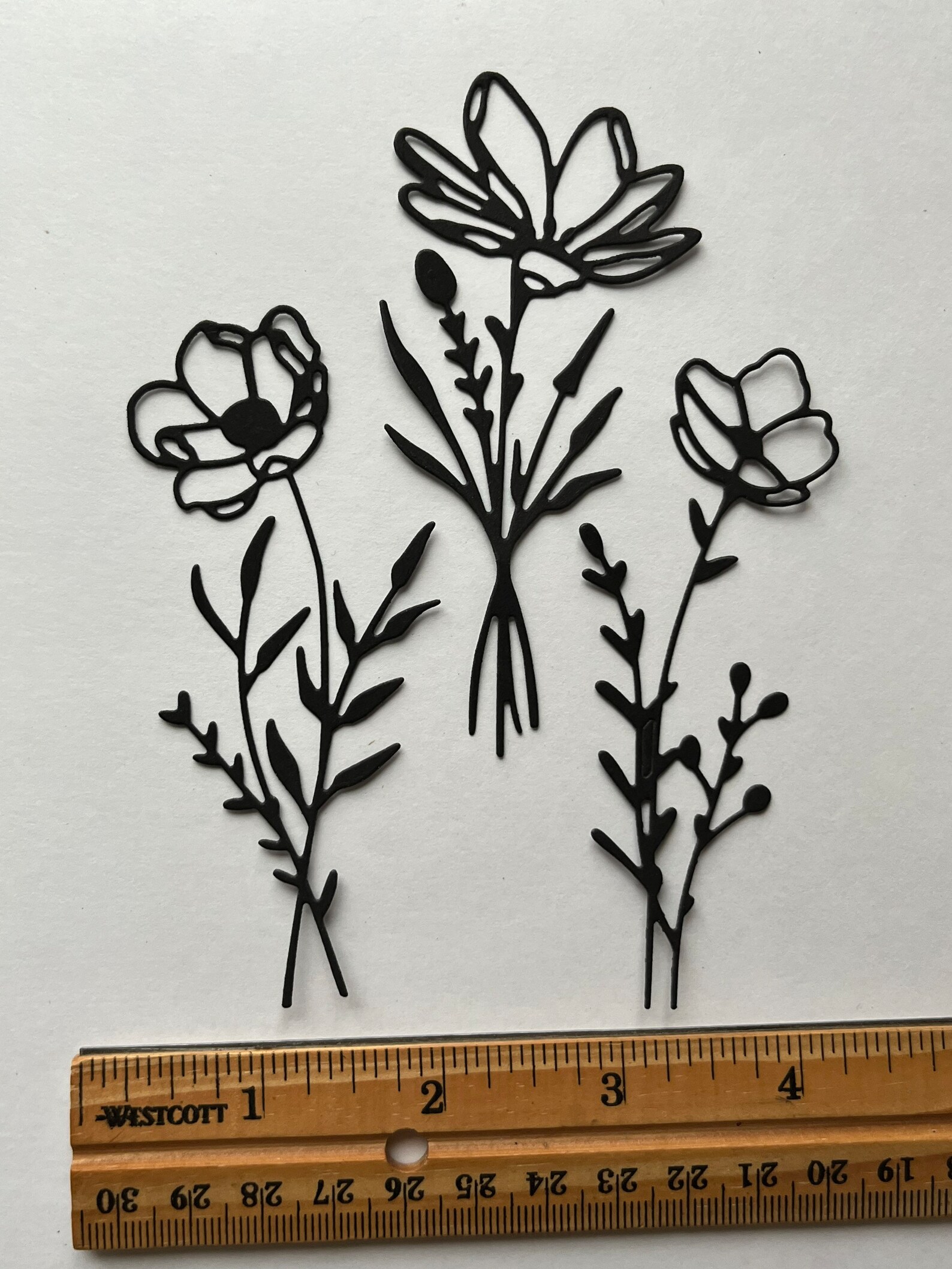 3pc Paper Flower Die Cut Flower Cut Outs Floral Die Cuts - Etsy