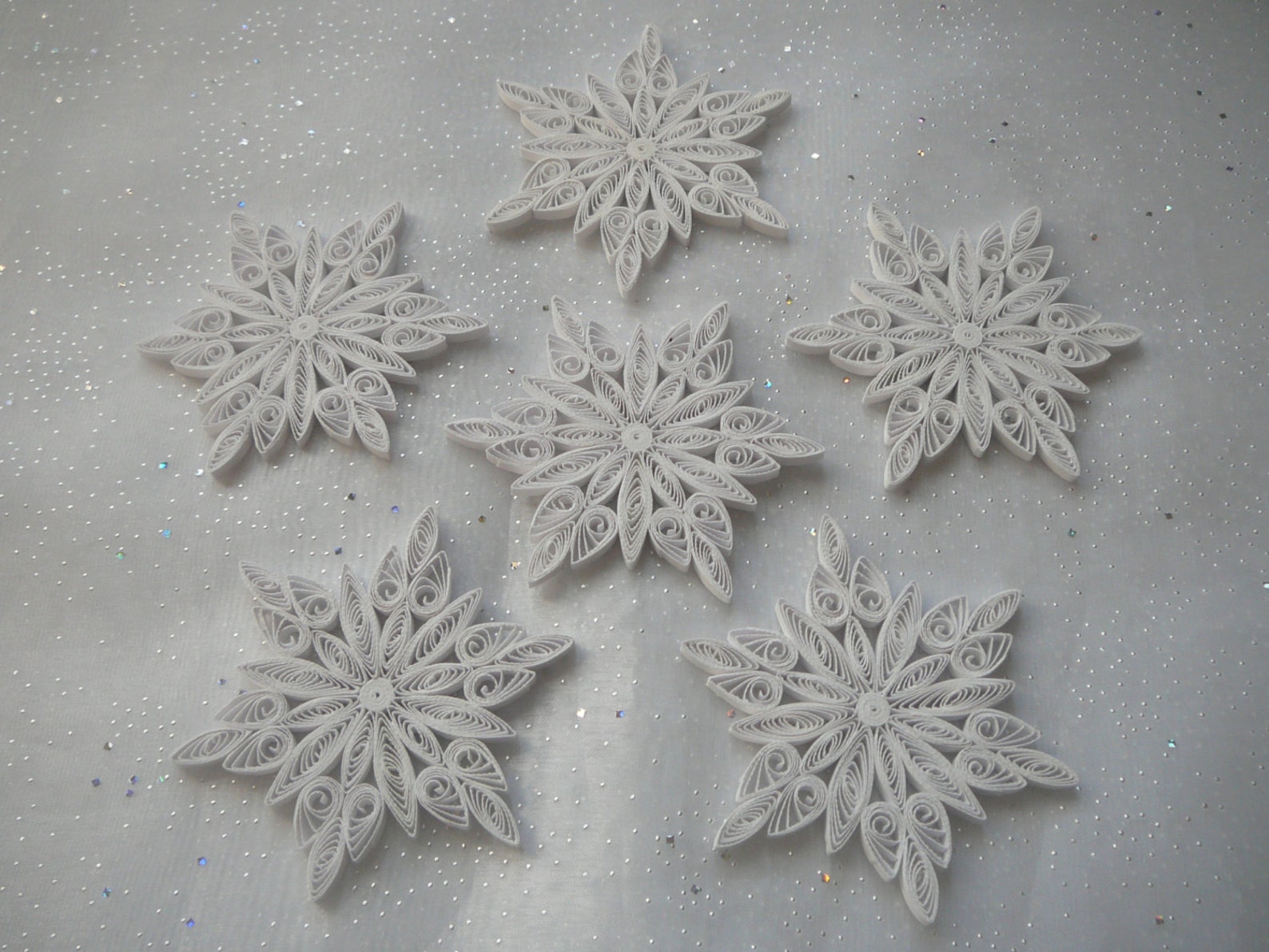 DIY Paper Quilled Snowflake Ornament Digital Tutorial Pattern Etsy