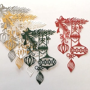 Christmas Die Cut ~ Christmas Card Front Embellishment ~ Christmas Paper Cut Out ~ Christmas Die Cut