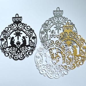 Christmas Nativity Die Cut ~ Christmas Card Front, Card Embellishment ~ Christmas Paper Cut Out ~ Christmas Die Cut
