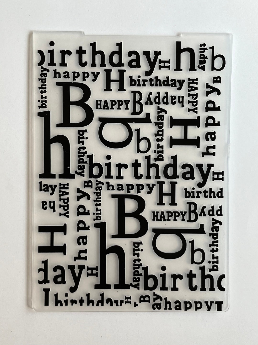 Happy Birthday Embossing Folder for Card Making Scrapbooking Etsy