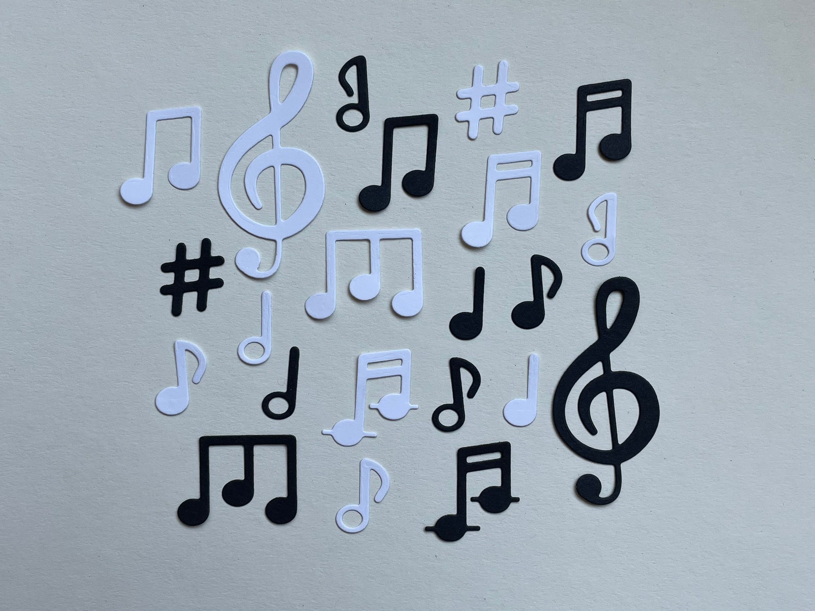 22pc. Music Note Die Cut Embellishment Set for Scrapbooking & Etsy