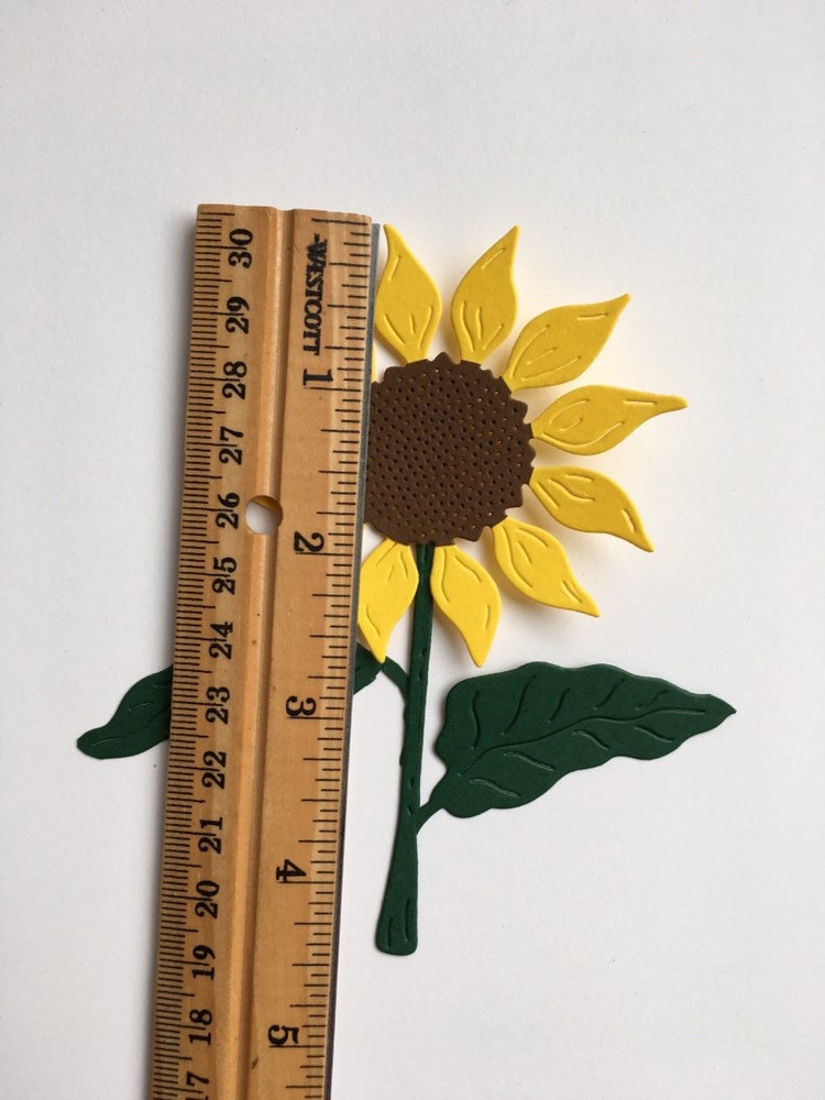 Sunflower Die Cuts Sunflower Cut Outs Fall Embellishment Etsy
