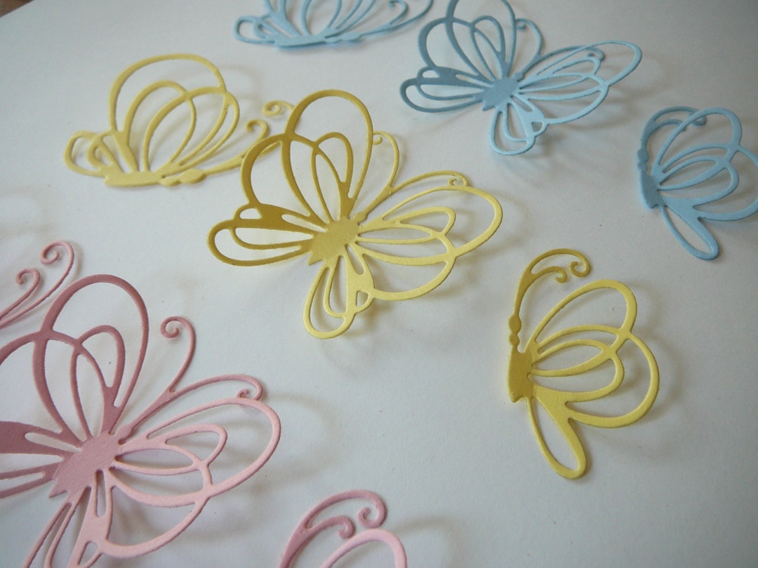 3pc. Butterfly Paper Die Cuts, Butterfly Paper Cut Outs, for