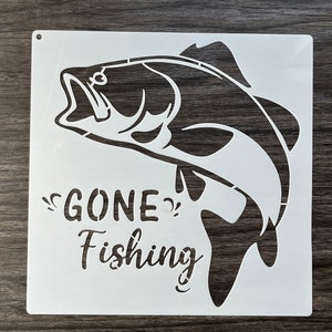 Fish Stencil Pattern, Reusable Stencil, Art Stencil, Craft Stencil, Paint Stencil, Crafting Stencil, Wall Stencil, Mylar Stencil Template