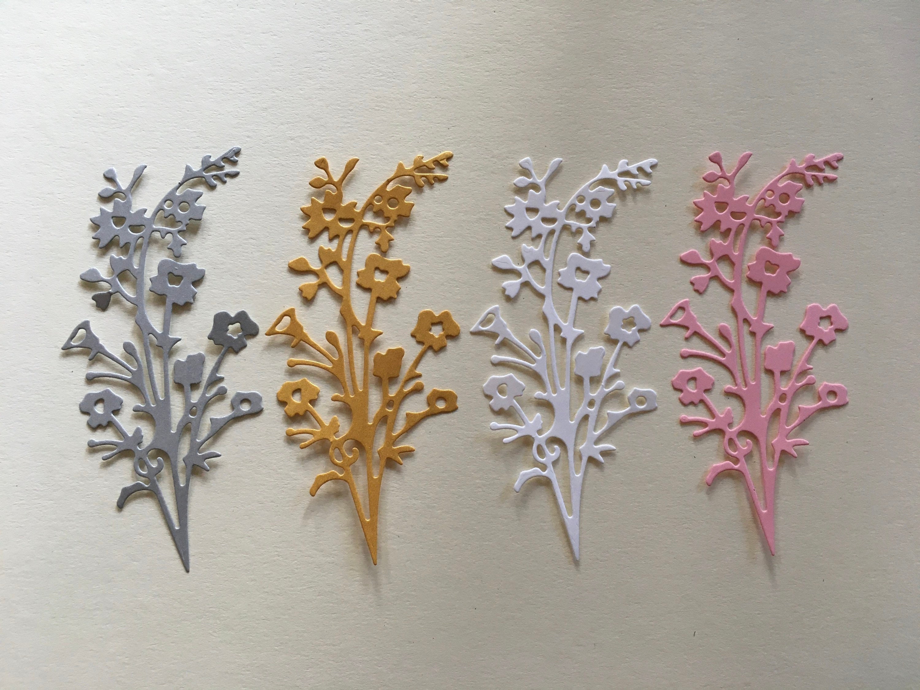 Flower Die Cut Flower Cut Outs Floral Die Cuts Card - Etsy