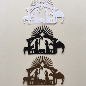 Kerstmand gestanst ~ kerstkaartversiering voorkant ~ kerstpapier uitgesneden ~ kerststans
