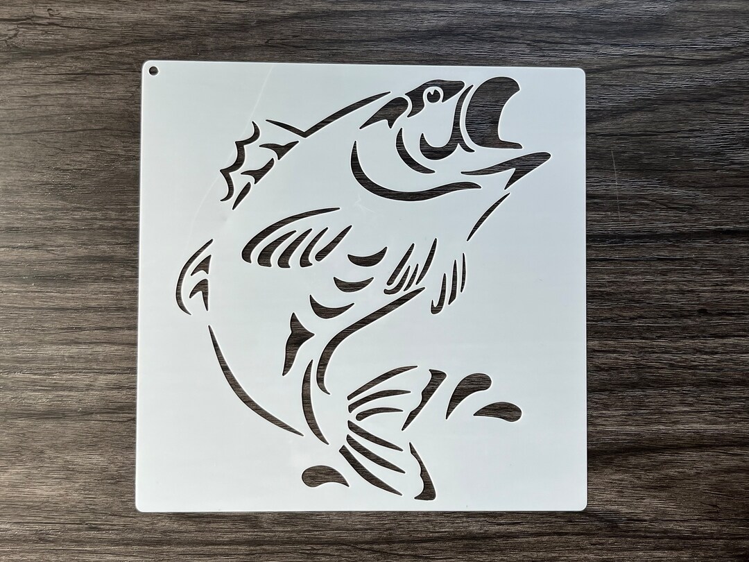 Bass Stencil Pattern Reusable Stencil Art Stencil Craft Stencil Bass Stencil Pattern Reusable Stencil Art Stencil Craft Stencil