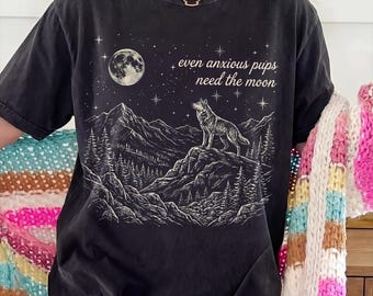 Comfort Color Even Anxious Pups Need The Moon Shirt, Obiter Lyrics Comfort Color Shirt, Retro Music Fan Shirt