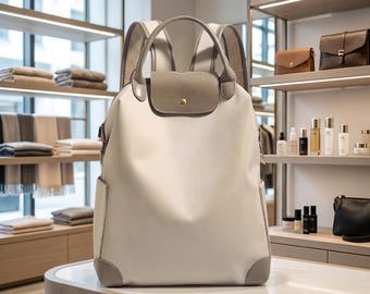 Elegant Laptop Backpack Purse, Modern Commuter Bag for Work