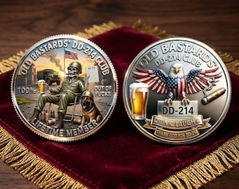 30 Jahre altem welcher alte Bastards DD-214 Club Münze, lustiges Geschenk zum Ruhestand für veteranen Liebhaber - Einzigartiges Sammlerstück für Armee, Marine, Luftwaffe