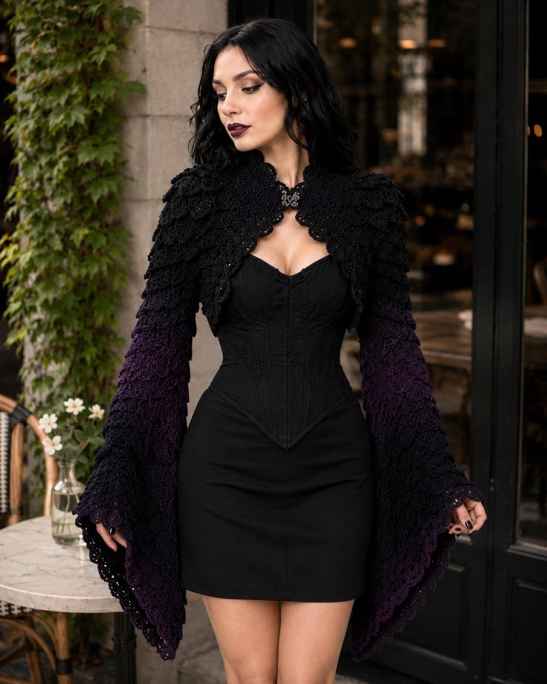 goth crochet dress pattern I made a crochet Goth Striped Dress! : r/Brochet