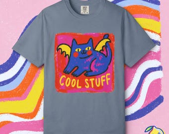 Camiseta Cool Stuff Cat / Camiseta unisex colorida y absurda