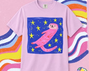 Camiseta Nutria Espacial / Camiseta Unisex Nutria Galáctica Excéntrica