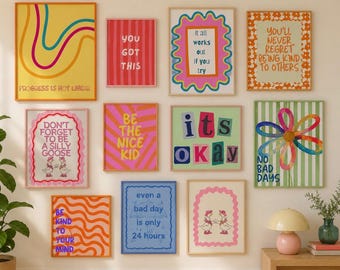 Therapy Counseling Wall Art Prints, Kids Mental Health Quotes (Digital Download)