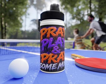 Borraccia sportiva in acciaio inox Pray Play & Pray con tappo sportivo