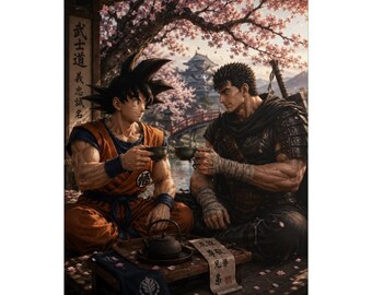 Samurai Anime Tea Time poster | Rolled Poster