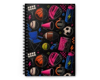 Sportblauwdrukdagboek, notitieboekje sporter, coachcadeau, cadeau speler, sportdagboek, notitieboek gamenotities