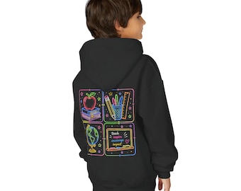 Sudadera juvenil para la vuelta al cole, sudadera para profesores, sudadera neón para el aula, regalo de agradecimiento para profesores, preescolar, primaria y secundaria.