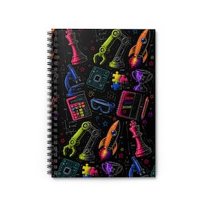 STEM Blueprint Journal, Notebook, Gift for Kids, Writing, Planning Journal, Notes, Science, Tech & Robotics Ruled Journal