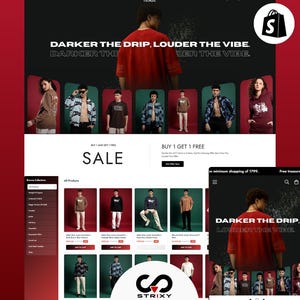 Tema de Shopify para streetwear / Diseño de ropa para plantillas de sitios web de boutiques de moda