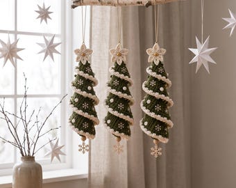 Häkelanleitung für Weihnachtsbaumschmuck (PDF), Spiralmuster für einen Weihnachtstischläufer