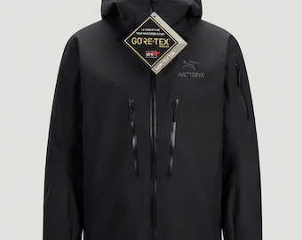 Arcteryx Waterproof Windproof Hooded Jacket for Hiking, Outdoor Rain Shell, Lightweight Weatherproof Coat