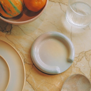 Ceramic Spoon Rest | Pastel Minimalist Stove Decor | Handmade Stoneware Kitchenware