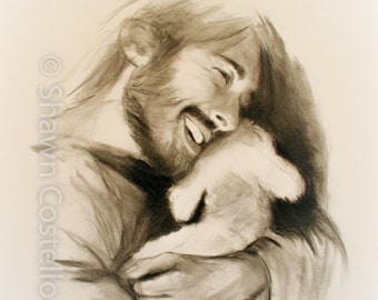 Smiling Jesus dark brown version