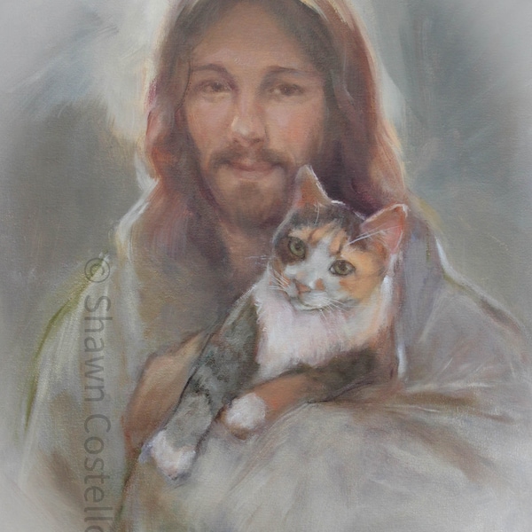 Calico Katze mit Jesus, Calico Katzenkunst