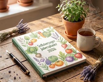 Self-Sufficiency Almanac 2026 PDF | Garden Planner Sowing Calendar Monthly Planner German Printable