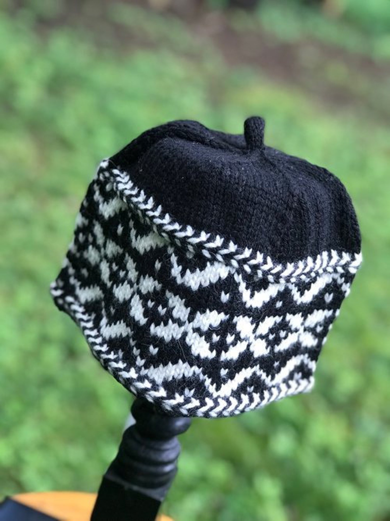 Hand Knit Latvian Braid Folk Hat Handmade Hat Hand Knit Etsy