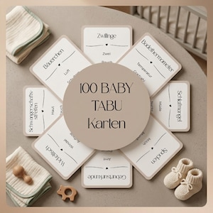 Gra Taboo na Baby Shower (do druku) | Gra karciana i zabawa na Baby Shower