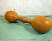 Vintage One Pound Wooden Exercise Dumbbell