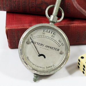 Vintage Elite Battery Ammeter, Manhattan Electrical Supply