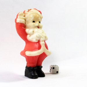 5 1/4&quot; Vintage Santa Claus Candle, Gurley Novelty Candle, Unburned