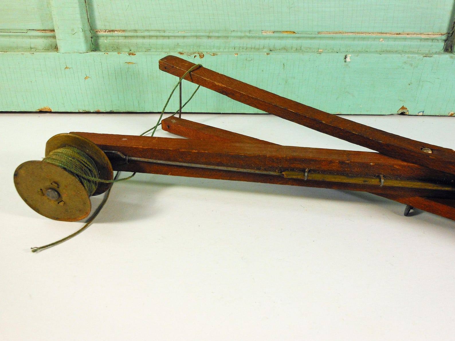 Vintage Ice Fishing Tip up With Neverfail Reel Wooden Etsy