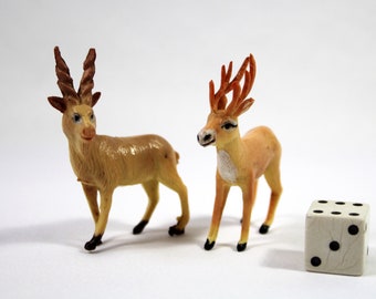 Marx Toys Animal Kingdom Figurines, Mini Eland and Mule Deer