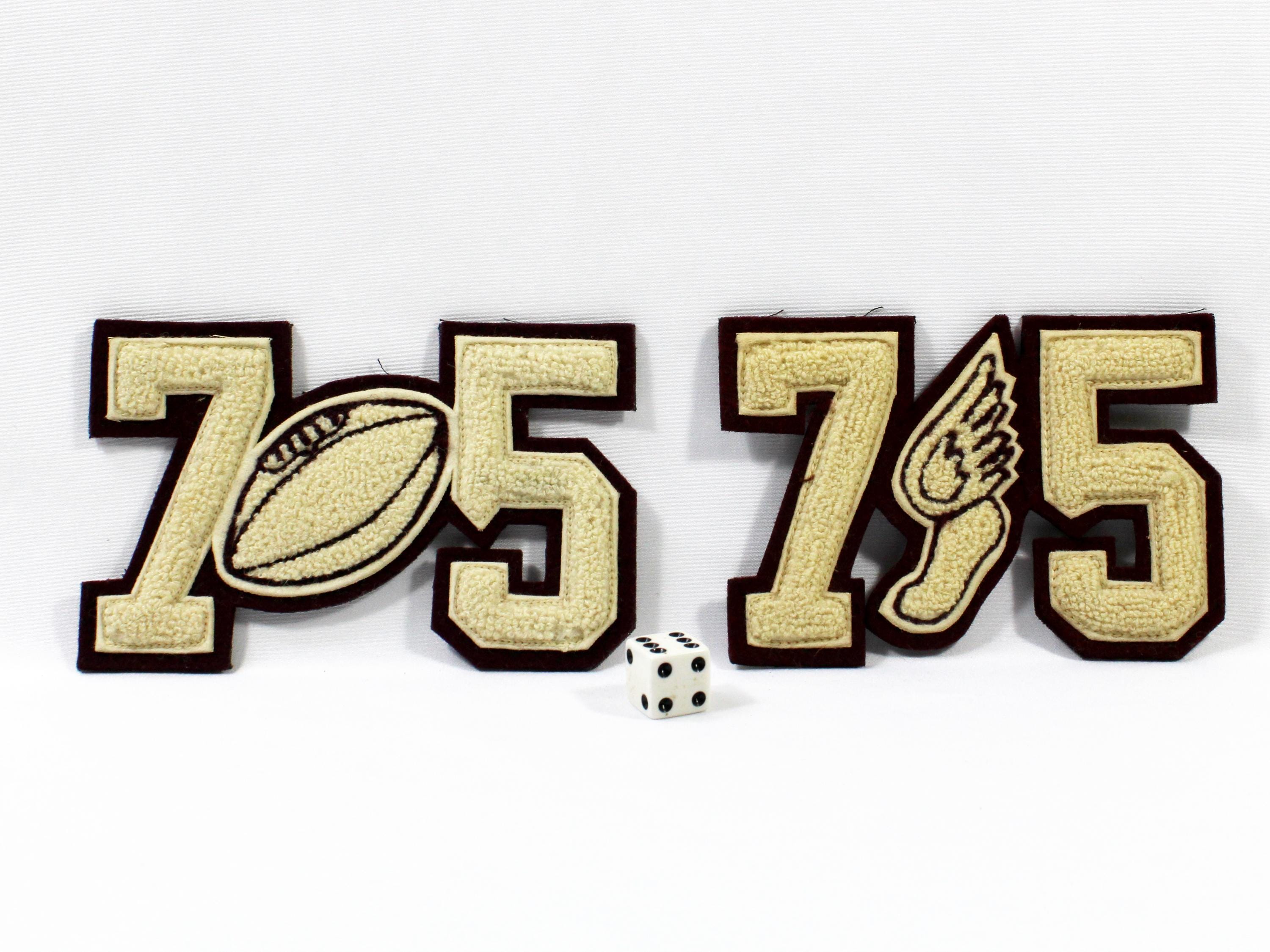 Maroon Number Iron on Patch - Etsy