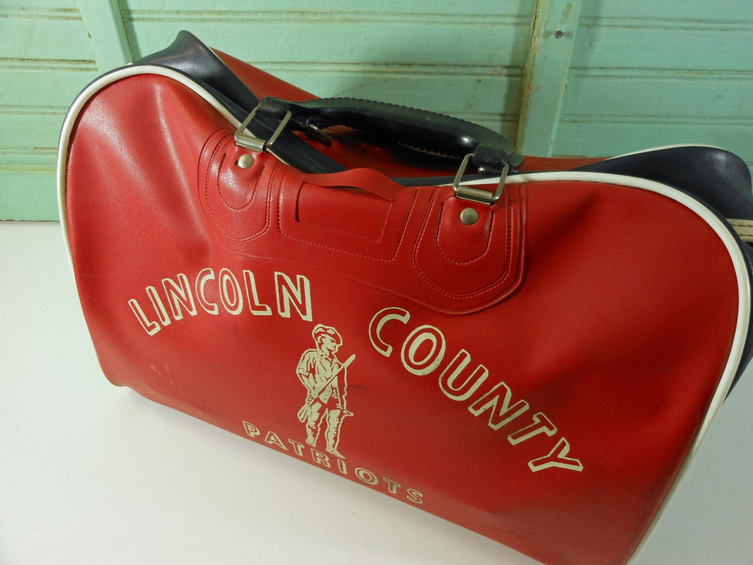 Vintage High School Gym Bag Lincoln County Patriots Sports Etsy