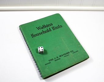 1941 Watkins Household Hints, Spiral Bound Book, By Elaine Allen