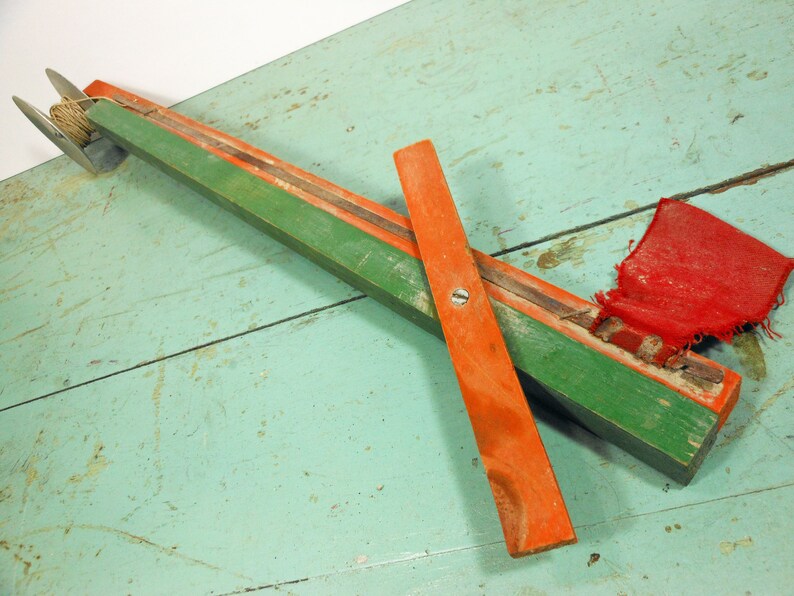 Vintage Ice Fishing Tip up With Reel and Flag Orange and Etsy