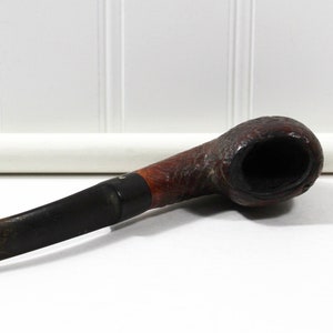 Vintage Rough Root Rusticated Algerian Briar Estate Tobacco Pipe with Oval Bowl, Made in France