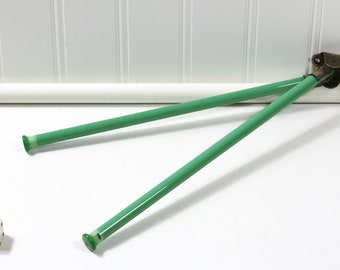 Vintage IMPERFECT Jadeite Green Glass Swing Arm Kitchen Towel Holder, 10" Swivel Double Towel Bar