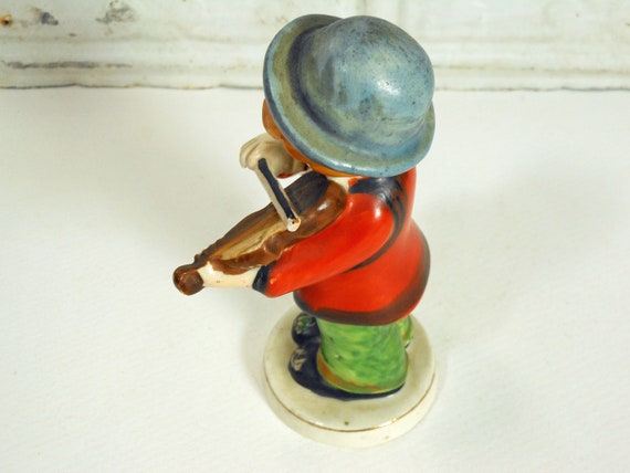 Made in Occupied Japan Porcelain Figurine Boy with violin