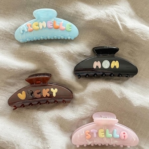 Personalized Name Claw Clip, Custom Hair Accessory, Bridesmaid Gift