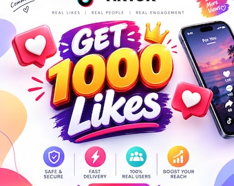 1000 TikTok Likes for Posts,Videos & Content | Social Media Growth (Digital Service)