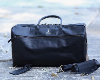 Leather Weekender Bag - Full Grain Leather Duffle Bag -Travel Carry On Bag - Overnight Bag - Gym Bag - Gift for Men